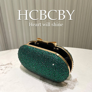 Elegant Emerald <strong>Green</strong> Crystal <strong>Clutch</strong> <strong>Bag</strong> Stylish Women's Evening Purse <strong>for</strong> Party <strong>Wedding</strong> &amp; Formal Events - Product Image 4