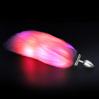 Jouet queue de renard, accessoire anal lumineux à LED pour noël