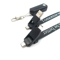 Cable de Datos USB 2.0 Tipo-C con Cordón de Poliéster y Logotipo Personalizado, Cargador de Teléfono Móvil 6 en 1 para Regalos Promocionales Empresariales Creativos