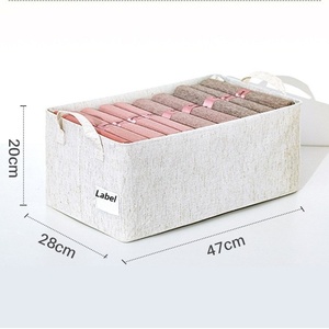 Organisateur de placard <span class=keywords><strong>pour</strong></span> bébé, boîte en coton pliable multifonctionnelle à double compartiment avec poignées intégrées <span class=keywords><strong>pour</strong></span> vêtements modernes - Product Image 6