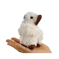 En gros, Porte-clés pendentif en peluche petit chèvre mignon à coins arrondis, style dessin animé, jouet et décoration de sac, cadeau