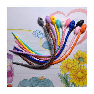 Bandes de reliure autobloquantes dégradées en caoutchouc Silicone Tie Star Flower Colorful Bandage Rope DIY Keychain Pendant Bundle Tool - Product Image 4
