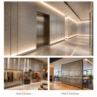 Panneau décoratif en métal perforé en aluminium, écran découpé au laser, cloison pour mur intérieur/extérieur, façade de bâtiment