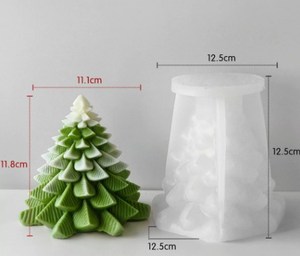 New Design Christmas <strong>Pine</strong> Tree <strong>Candle</strong> Silicone Molds Santa Claus Elk Gingerbread Man Snowman <strong>Candle</strong> Mold for <strong>Candle</strong> Making - Product Image 3