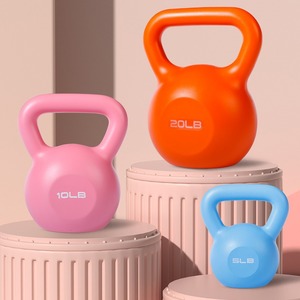 Custom Color <b>Plastic</b> & <b>Cement</b> Kettlebell for Home Gym Fitness Weightlifting Training - Product Image 1