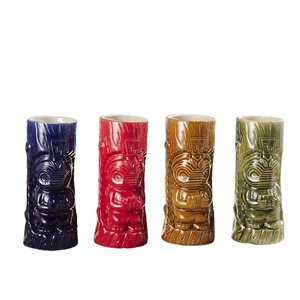 Taza de cerámica personalizada para chupito de Tequila, vaso de chupito de cerámica en relieve, Mini Tiki taza de vino, logotipo de promoción - Product Image 1