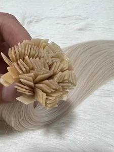 Extensiones de Cabello Rubio con Punta Plana 613, Extensiones de Cabello Humano Remy Pre-Adheridas con Punta Plana, Doble Trama, Invisibles - Product Image 5