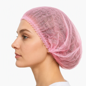 <span class=keywords><strong>Gorro</strong></span> Bouffant Rosa para Servicio de Catering y Cocina, Suave, Cómodo, Hipoalergénico, Marca Privada, Venta al Por Mayor Directa de Fábrica, Certificado ISO - Product Image 1