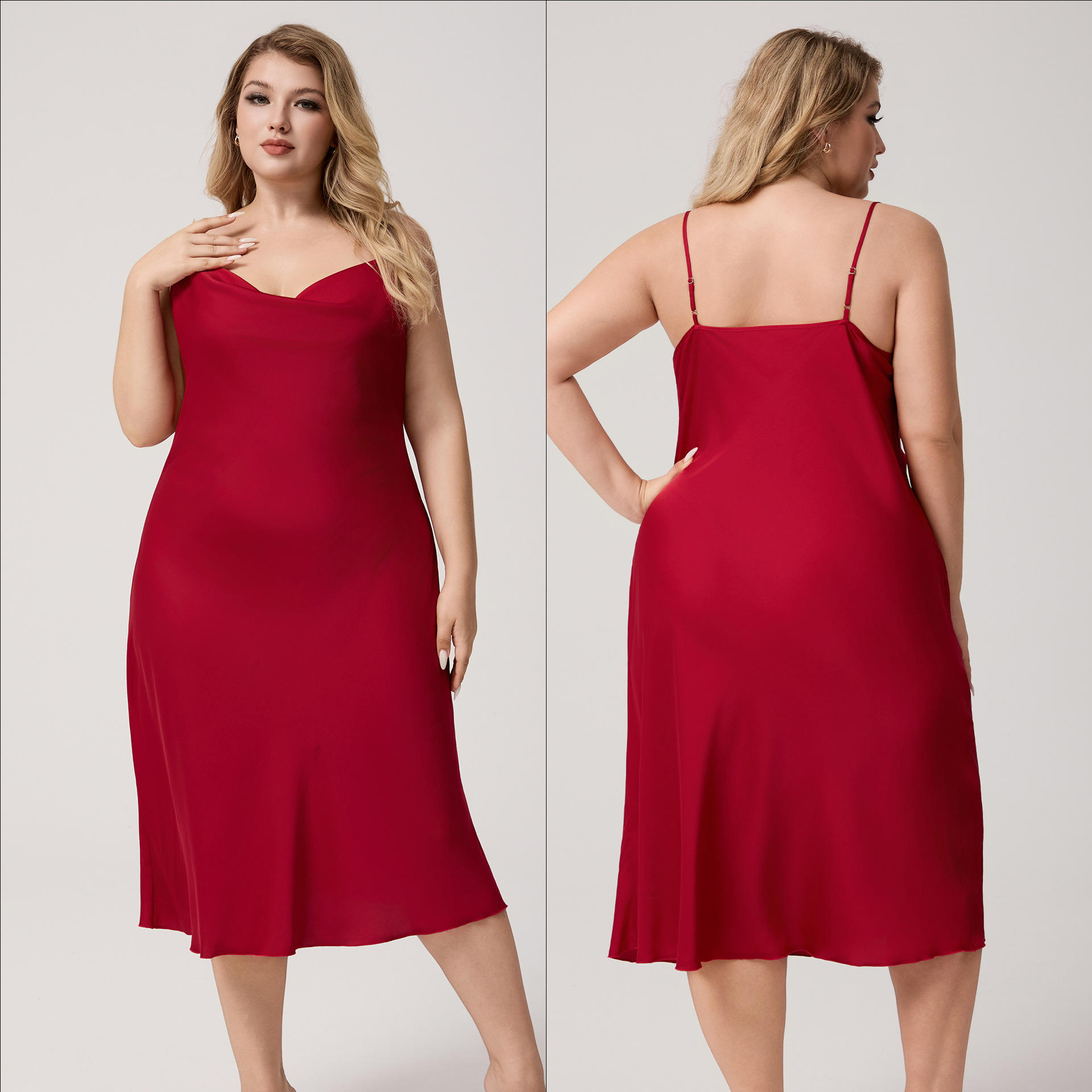 3585 Slip Dress Burgundy