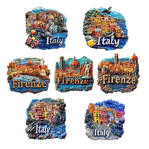 Magnete 3D in Resina delle Cinque Terre e Firenze, Souvenir Turistico Italiano, Regalo Decorativo Artigianale e da Collezione - Product Image 1