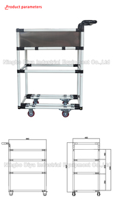 औद्योगिक प्लास्टिक लेपित दुबली पाइप ट्यूब सामग्री हैंडलिंग ट्रॉली - Product Image 6