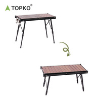 TOPKO Table de camping pliante portable en alliage d'aluminium OEM ODM populaire Table de camping légère et facile à plier