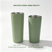 Bouteille 3-en-1 Esthétique et Bien-être, Shaker de Sport Isotherme avec Pot en Tritan et Mug de Voyage pour Café, Tasse à Eau en Acier Inoxydable 16/24oz