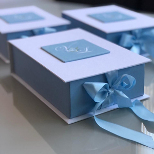 Caja de regalo de seda tailandesa para joyería y embalaje Premium con cinta - Product Image 4