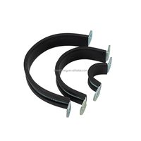 Colliers de serrage en U galvanisés polis avec joints double couche en caoutchouc EPDM isolés, largeur de bande 15/20 mm pour système métrique