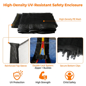 <span class=keywords><strong>Trampoline</strong></span> de fitness extérieur de 16 pieds avec filet de protection et ressorts haute tension pour usage domestique - Product Image 5