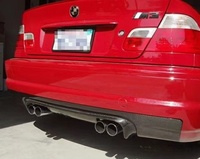 Diffuseur de pare-chocs arrière en fibre de carbone pour BMW E46 M3 1998-2004, style CSL, état neuf, kit carrosserie avec découpes pour l'échappement
