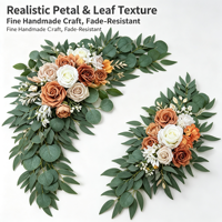 Guirlande de fleurs artificielles pour arche de mariage, toile de fond, allée d'entrée, réception de gala, fête d'hôtel, accessoire photo, aménagement de vitrine