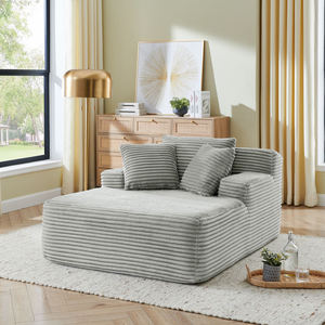 Sofá Seccional Moderno Minimalista de Terciopelo, Estilo Lujo Ligero, con Plumas, Tipo Big Mac, Empacado al Vacío y Comprimido, para Villa - Product Image 1