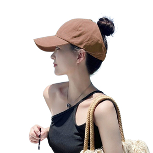 Casquette de sport unisexe en lin et paille, style rétro vintage, effet usé et délavé à l'acide, design tendance, vente en gros - Product Image 6