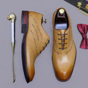 Nuevo diseño de zapatos Oxford transpirables para hombre, de cuero genuino, formales, casuales y de negocios. - Product Image 1