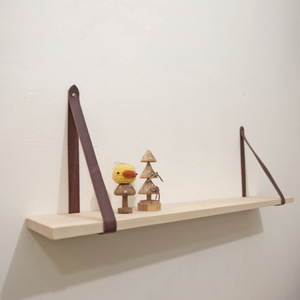 Korean-style minimalist wall-mounted <b>storage</b> <b>rack</b>, single-panel leather <b>storage</b> <b>rack</b>, decorative shelf for living room and - Product Image 3