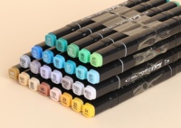 Lot de 168 marqueurs à alcool obliques 6 mm, double pointe, effaçables à sec et à l'eau, non toxiques, pour papier, haute qualité