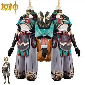 Costume de <span class=keywords><strong>cosplay</strong></span> <span class=keywords><strong>Gorou</strong></span> Render, uniforme de renard, ensemble de costumes unisexe pour Halloween, polyester, livraison directe Coldker - Product Image 2
