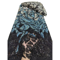 Dentelle en tulle brodée de perles NI.AI, dentelle en filet colorée avec des sequins, dentelle africaine pour robe de mariée