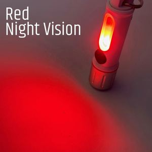 Nhà Máy Giá Mạnh Mẽ <span class=keywords><strong>400</strong></span> Lumen Mini Keychain Ánh Sáng Torch USB C Đèn Pin Từ Cơ Sở - Product Image 4