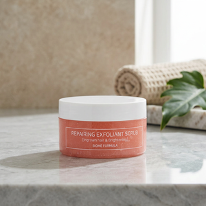Crème exfoliante au sel réparatrice aux pétales bleus pour éliminer les peaux mortes et polir le corps - Product Image 3