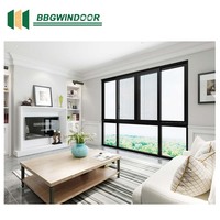 Lukliving Fenêtres à double vitrage de haute qualité Fenêtres coulissantes à cadre en aluminium Hurricane Impact Fenêtre coulissante de couleur noire