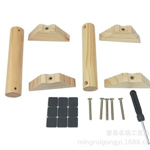 Barras Paralelas de Madera para Flexiones, Material de Pino, Equipo de Fitness Resistente para Exteriores, Uso Universal - Product Image 3