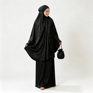 <strong>Black</strong> Khimar Set Women Gulf Size 52-60 <strong>UK</strong> 6-18 US 2-14 Modest Wear Islamic Clothing - Product Image 4