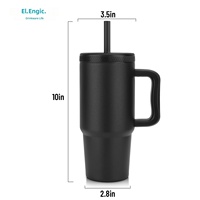 Gobelet isotherme pour enfants en acier inoxydable, portable, résistant à la glace, compatible voiture, grande capacité, avec paille
