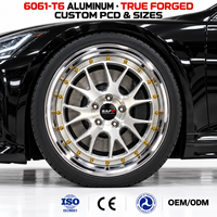 Jantes forgées brossées argentées 2 pièces 18 19 20 21 22 pouces 5x112 5x120 à déport profond et lèvre polie pour BMW G80 G82 Mercedes Audi
