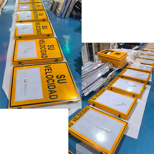 Señal de Tráfico LED Solar Impermeable para Exteriores, Personalizable, con Radar de Velocidad, Portátil, Venta Directa de Fábrica en Guangdong, <span class=keywords><strong>ECOSOLAR</strong></span> - Product Image 6