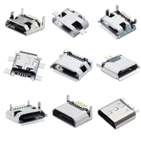 Vente Flash Connecteur de Charge USB Type C Femelle 6 Broches SMT SMD, Coque en Acier Inoxydable 304, Plaqué Cuivre, Certifié ISO 9001