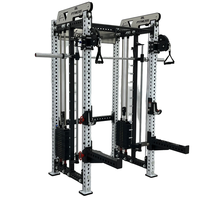 Machine Smith Professionnelle Multifonctionnelle en Acier Inoxydable pour Usage Commercial et Domestique, avec Pile de Poids de 70 kg et Équipement de Squat à Câbles Croisés