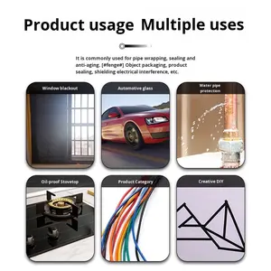 Ruban adhésif <span class=keywords><strong>occultant</strong></span> PET activé par l'eau, simple face, acrylique, imperméable, 100% DIY, autocollants, masquage, éclairage LED, électronique, fenêtres - Product Image 3