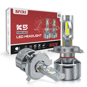 Faros LED SFIDA K5 de 120W 6000K de Alta Potencia 12V 12000LM, Nuevos con 2 Años de Garantía, Ajuste Universal para Automóviles, Embalaje Personalizado - Product Image 1