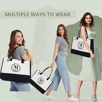 Sac de Plage Tendance Unisexe avec Deux Poignées Ouvertes, Durable, Imperméable, en Toile Tridimensionnelle, Coutures Multicolores de Haute Qualité