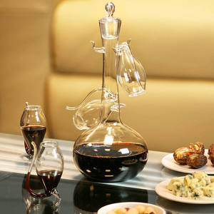 Crystal <span class=keywords><strong>Porto</strong></span> et Dessert Wine Sippers & Decanter Dinner Drink Verrerie Ensemble de 4 avec <span class=keywords><strong>Carafe</strong></span> - 3 oz Sipper <span class=keywords><strong>Carafe</strong></span> - Product Image 2