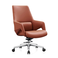Chaises de bureau de direction pivotantes ergonomiques de luxe en cuir synthétique véritable