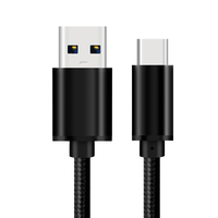 Cable de Transferencia de Datos de Alta Velocidad USB 3.1 Tipo-C de Nailon Trenzado de 5 Gbps con Carga Rápida de 3 A y 60 W para IOS y Computadora