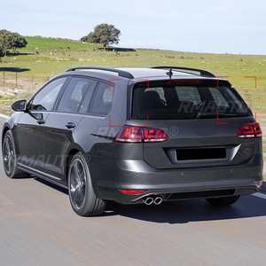 Par de Alerones Laterales Traseros para Ventana, Aspecto Negro Brillante/Fibra de Carbono, para VW Golf 7 R Variant Wagen 2014 2015 2016 2017 - Product Image 2