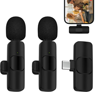 Microphone Lavalier Sans Fil K9 Portable pour Enregistrement Audio et Vidéo, Mini Micro pour Téléphone Android, Diffusion en Direct et Jeux