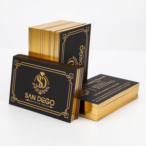 <span class=keywords><strong>Carte</strong></span> <span class=keywords><strong>de</strong></span> visite personnalisée en papier <span class=keywords><strong>de</strong></span> luxe noir or en relief VIP ID Business Membership Card Printing With Gold Foil Stamping Logo - Product Image 1