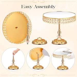 Soporte para Pastel de Metal Ligero pero Resistente con Base Antideslizante, Adecuado para Pasteles, Cupcakes, Repostería y Presentación de Postres para Fiestas - Product Image 5