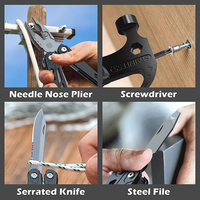 Nouveau design Marteau multifonction Survival 14 en 1 Multitool Claw Hammer